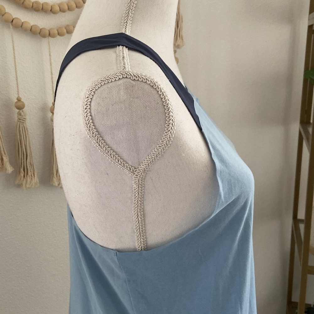 Nike arctic blue tank top athletic shirt racerback seamless mesh elastika small - Picture 9 of 16